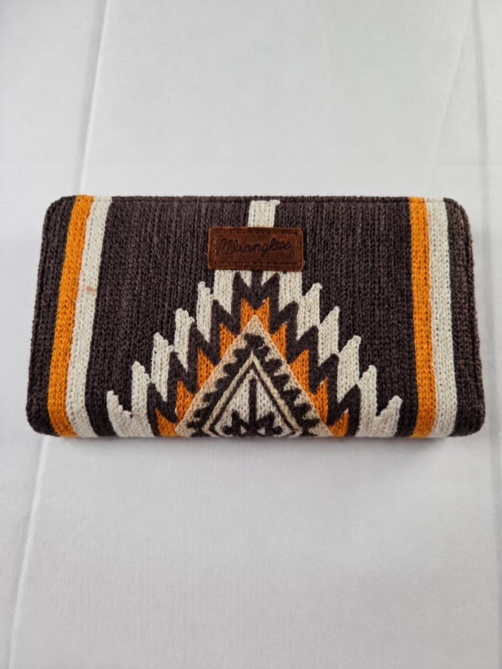 Wrangler Southwestern Aztec Wallet WG174 Woven Wristlet Brown Western Clutch